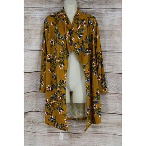 Available by Angela Fashion Womens Sz Small Floral Midi Duster Cardigan Sweater